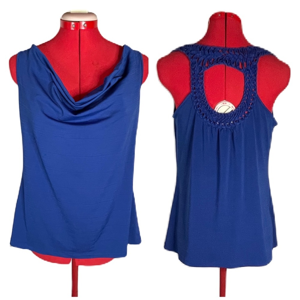 Six Degrees Cowl, Lace Back Top S XL